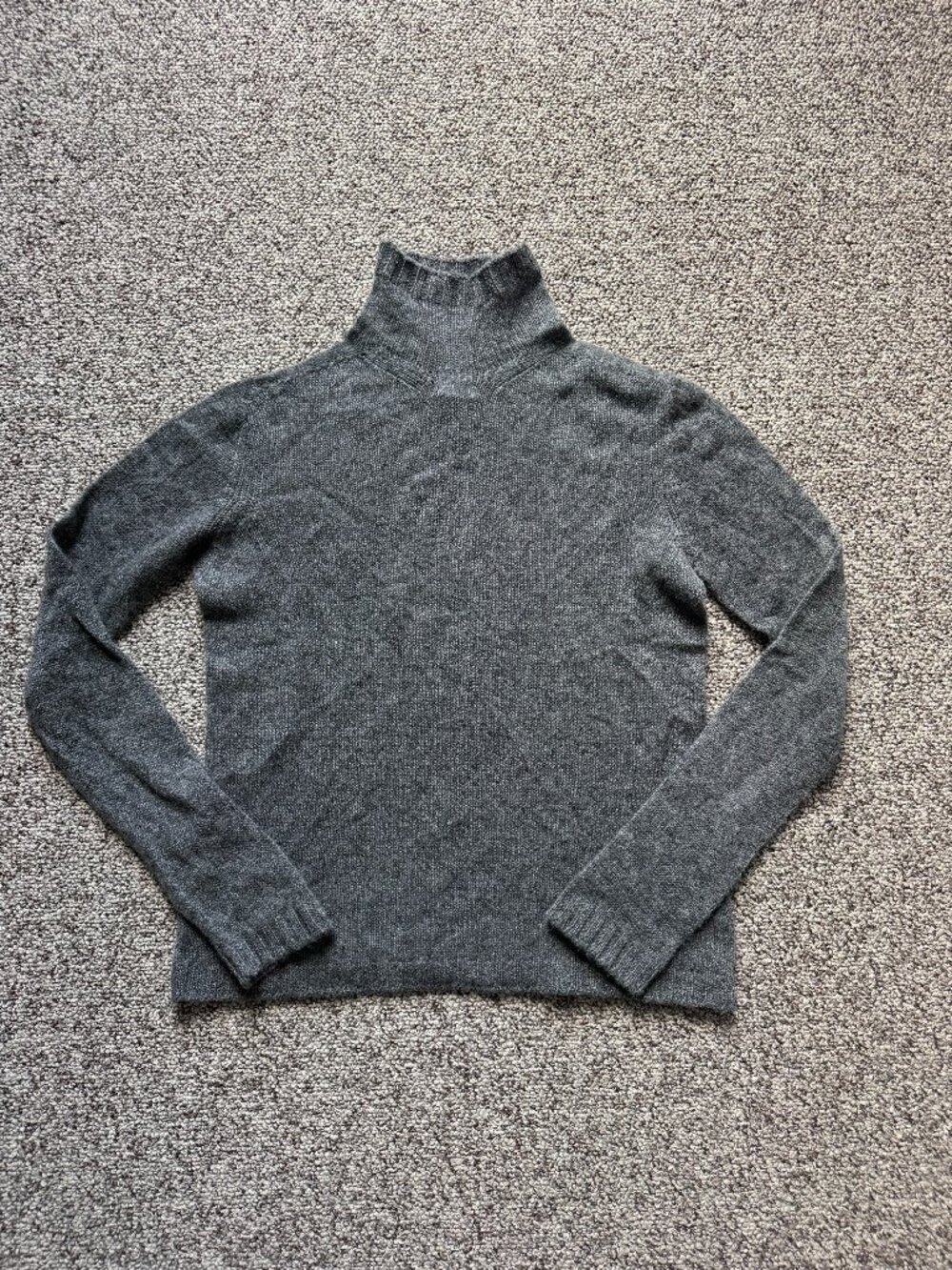 Lorena Antoniazzi Italian Ultra Lightweight Cashmere Gray Turtleneck Sweater 40